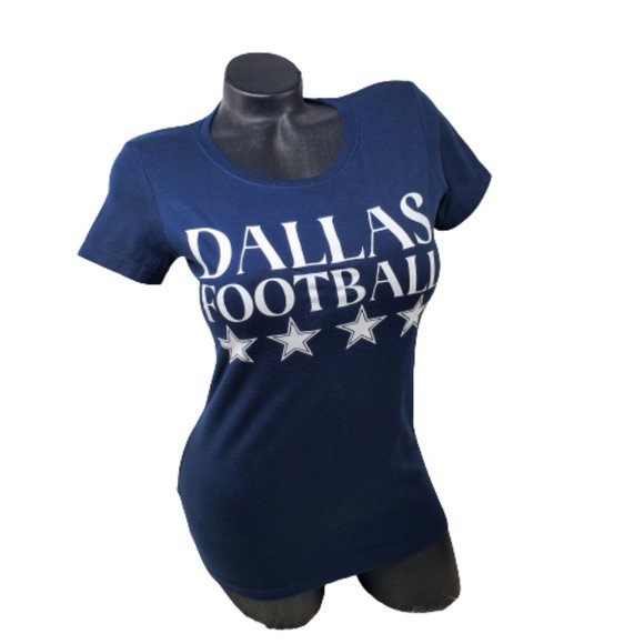 Dallas Football Navy Fitted Lt. Weight Jersey Tee. Game Day Tee!!! - Picture 3 of 4